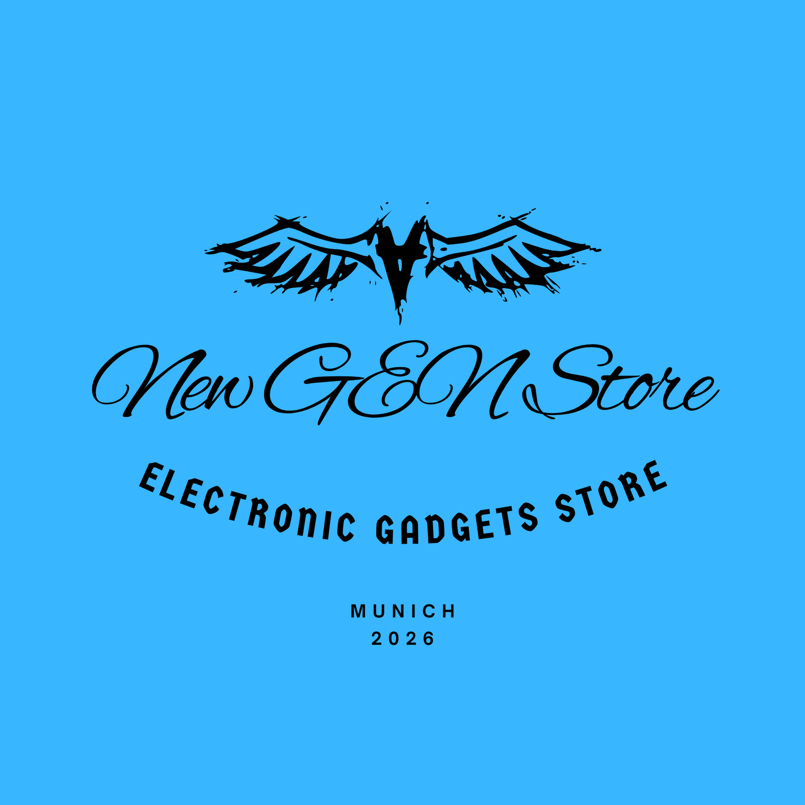 Black and Grey Gothic Urban Clothing Logo